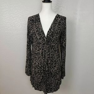 Soma Leopard Print Tunic Top Size Large
